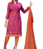 Pink Embroidered Chanderi Salwar