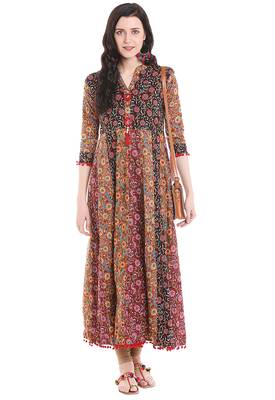 Multicolor printed viscose kurtas-and-kurtis 3