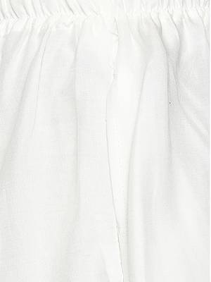 Ishin Rayon White Solid Flared Women's Palazzos 5