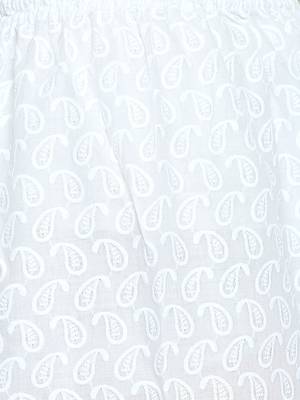 Ishin White Cotton Chikankari Solid Women's flared palazo 5