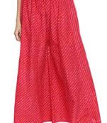 Ishin Women's Cotton Pink Printed Wide leg Palazzos