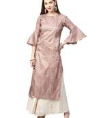 Pink Paisely Art Silk Kurta