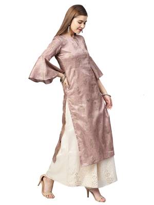 Pink Paisely Art Silk Kurta 2