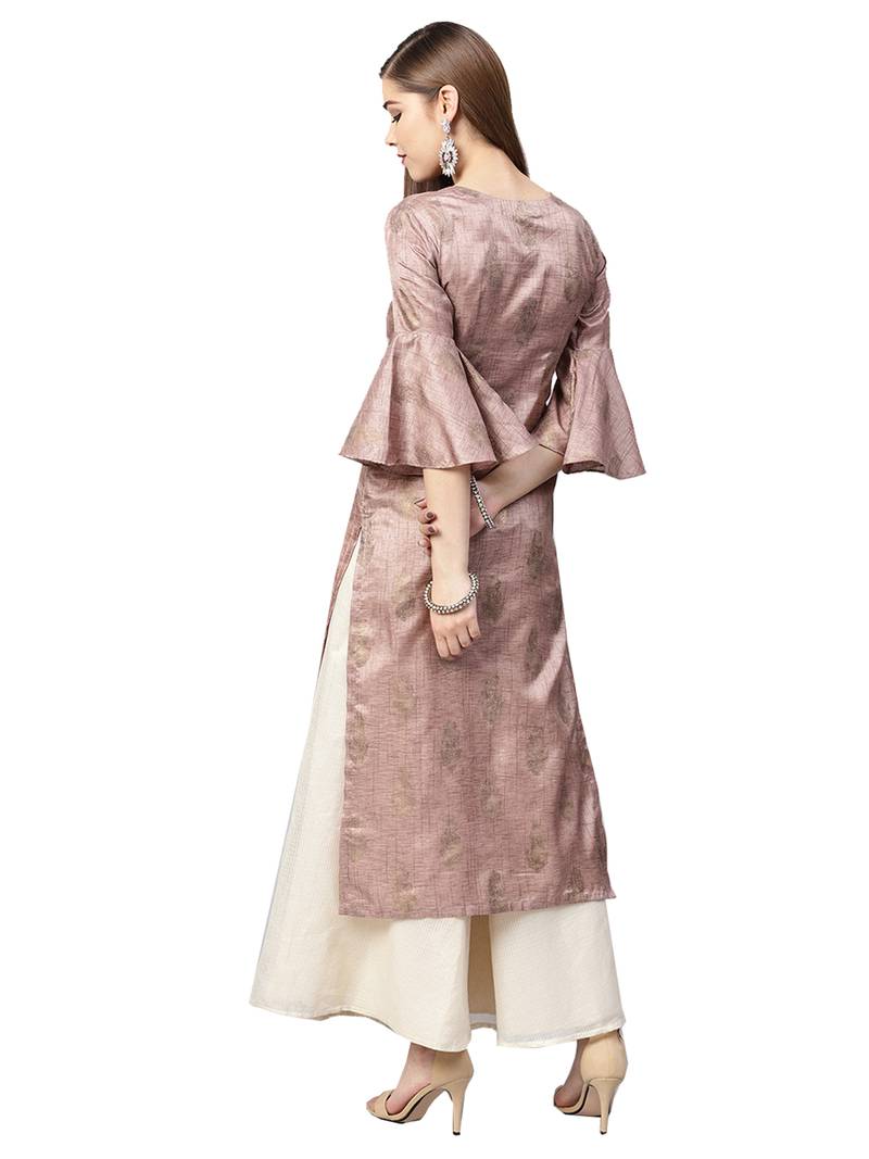 Pink Paisely Art Silk Kurta