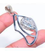 Exquisite K2 Azurite Gemstone  Silver Jewelry Pendant 2.17 inches Ap2820