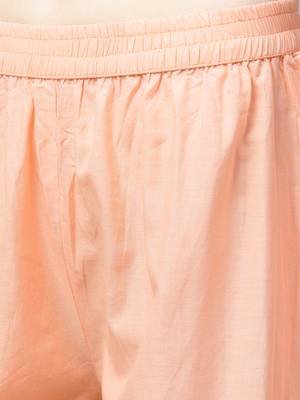 Peach printed viscose palazzo kurta 4