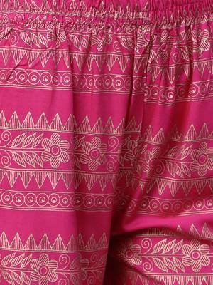 Yellow printed viscose palazzo kurta 3