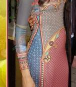 Deepika Padukone Bollywood Replica Designer Georgette Digital Print Multicolor Dress