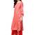 Pink printed viscose palazzo kurta