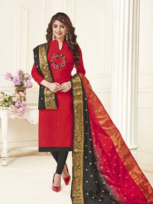 Red Banarasi Cotton Salwar 1