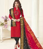 Red Banarasi Cotton Salwar