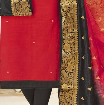 Red Banarasi Cotton Salwar 3