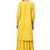 Mustard embroidered cotton palazzo kurta