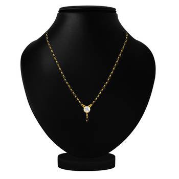 Gold diamond mangalsutra 1