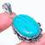 Santa Rosa Turquoise  Silver Jewelry Pendant 2.05 inches Ap3593