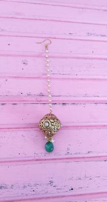 Silver Onyx Maang-Tikka 1