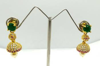 Multicolor emerald   earrings 1