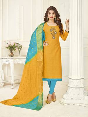 Yellow Banarasi Cotton Salwar 1