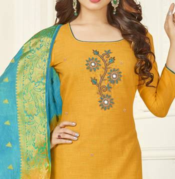 Yellow Banarasi Cotton Salwar 2