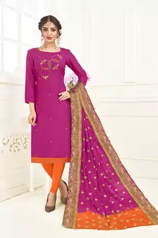 Pink banarasi cotton salwar