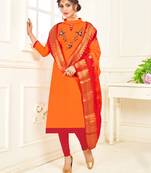 Orange banarasi cotton salwar