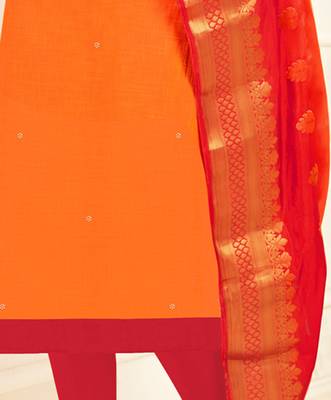 Orange banarasi cotton salwar 3