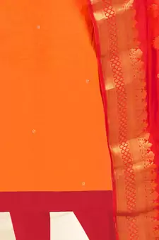 Orange banarasi cotton salwar