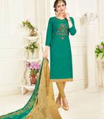 Green banarasi cotton salwar