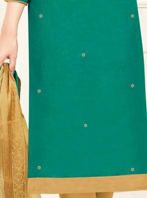 Green banarasi cotton salwar 3