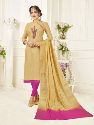 Beige banarasi cotton salwar 1