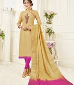 Beige banarasi cotton salwar