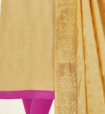 Beige banarasi cotton salwar 3