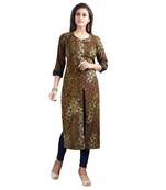 Multicolor printed rayon kurti