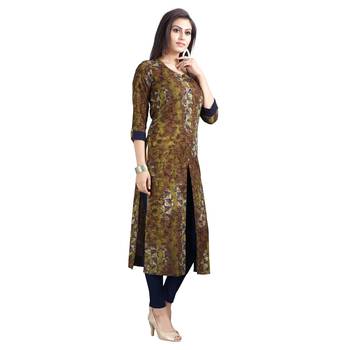 Multicolor printed rayon kurti 3