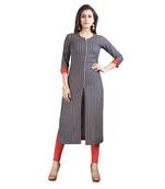 Blue printed rayon kurti