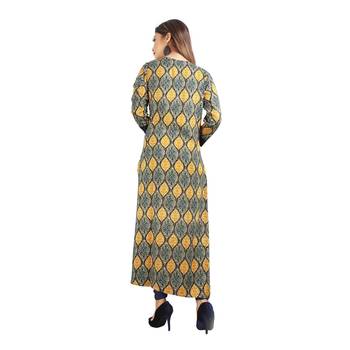 Green printed rayon kurti 2
