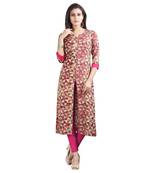 Multicolor printed rayon kurti