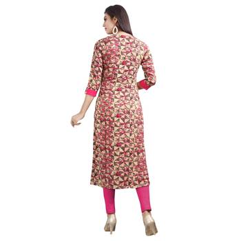 Multicolor printed rayon kurti 2
