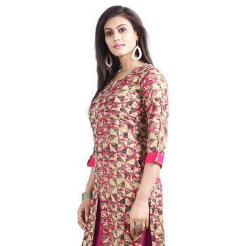 Multicolor printed rayon kurti 3