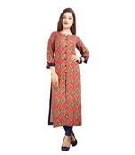 Multicolor printed rayon kurti