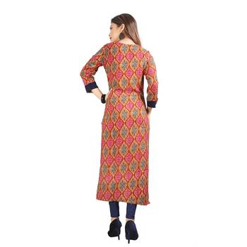 Multicolor printed rayon kurti 2