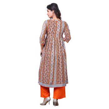 Multicolor printed rayon kurti 2
