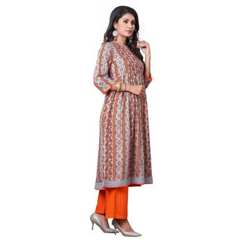 Multicolor printed rayon kurti 3