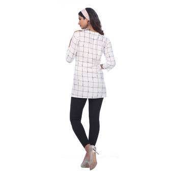 White printed rayon kurti 2