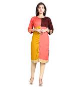 Pink plain rayon kurti