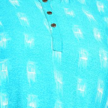 Blue printed rayon kurti 5