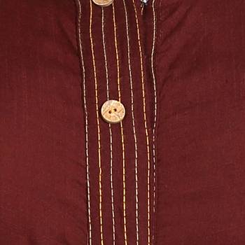 Brown plain rayon kurti 5