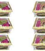 Shree Shyam Products Golden Transparent Frill Box Saree Cover, 6 Pcs Set