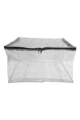 Shree Shyam Products Silver Transparent 12 Inch Box Saree Cover, 1 Pcs Set 1