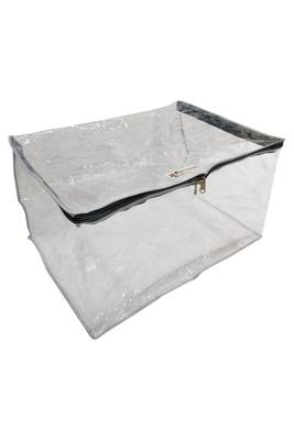 Shree Shyam Products Silver Transparent 12 Inch Box Saree Cover, 1 Pcs Set 2